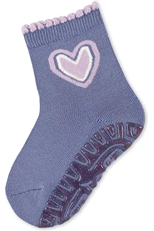 Sterntaler Baby Mädchen Baby Socken Glitzer Flitzer AIR Herz - Socken Baby - aus Baumwolle mit Vollplüsch (Sohle) - , 18