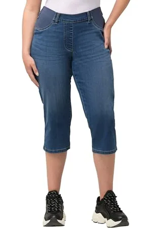 Ulla Popken Damen Capri Elastikbund, Sienna Jeans, , W38 / L32