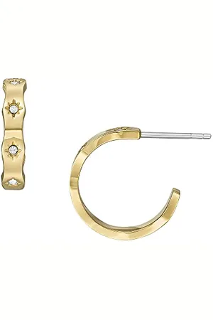 Fossil Ohrringe Für Frauen Sadie, Länge: 16.5mm, Breite: 3.7mm, Höhe: 16.5mm Gold-Edelstahl-Ohrringe, JF04380710