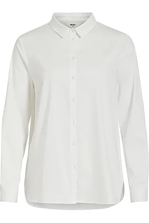 Object Female Hemd Loose Fit 34White, 23032978