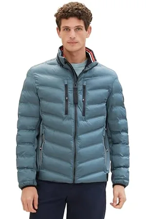 TOM TAILOR Herren Modern Hybrid Steppjacke mit abnehmbarer Kapuze, , XXL
