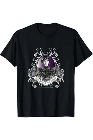 Wednesday Black Sheep Of The Addams Floral Portrait T-Shirt