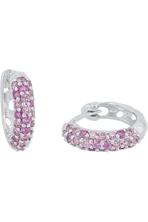 Prinzessin Lillifee Kinder-Creolen für Mädchen, Zirkonia / 925 Sterling , Rhodiniert, Rosa, Einheitsgröße, 2016523