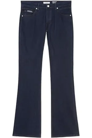 Marc O’ Polo Marc OߴPolo Denim Damen Jeanshose mit Stretch-Anteil Bootcut, Blau , W33/L32