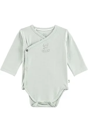 Sterntaler Body Emmi - Unisex Wickel Body aus Baumwoll Jersey - Langarm Body mit Esel Emmi Print - Neugeborenen Body seitlich zum Knöpfen - Druckknöpfe im Schritt - Baby Strampler, , Größe 56