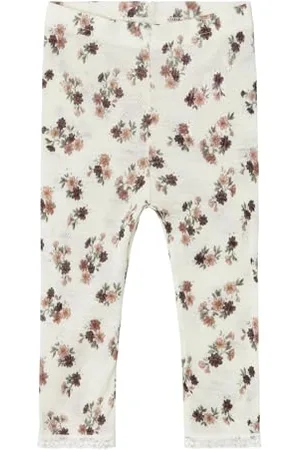 NAME IT Baby - Mädchen Nbfwang Wool Needle Noos Leggings, Weiß, 68 EU