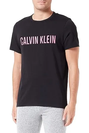 Calvin Klein Herren S/S Crew Neck 000NM1959E T-Shirt, Schwarz (Black W/Fuchsia Rose), XL