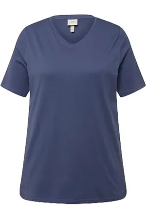 Ulla Popken Damen Basic Classic, V-Neck T-Shirt, , 58-60