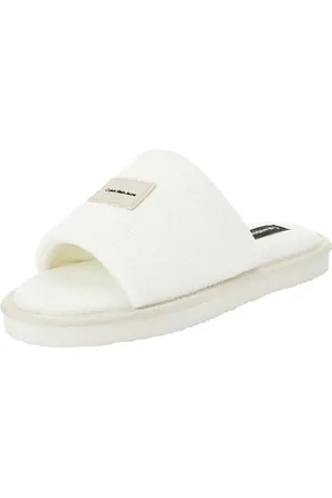 Calvin Klein Jeans Damen Badeschuhe Home Slipper Tr Ml Fad Badelatschen, Beige (Creamy White/Eggshell), 40 EU