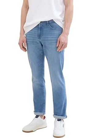 TOM TAILOR Herren Josh Regular Slim Jeans mit Stretch, light stone wash denim, 40/32