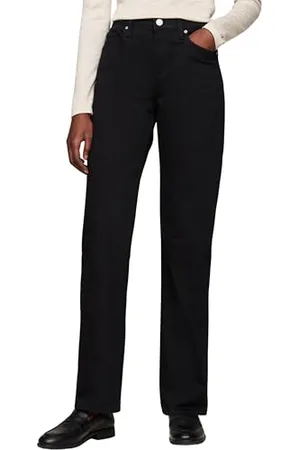 Tommy Hilfiger Damen Jeans Hose Classic Stay Straight Fit, Schwarz (Stay Black), 34W/28L