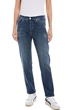 Replay Damen MAIJKE Straight Jeans, 007 Dark Blue, 3028