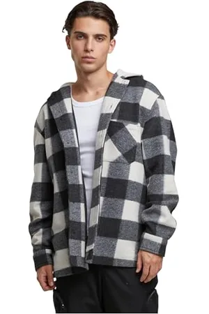 Urban classics Herren Tb7047-big Check Jacket With Hood Leichte, , L EU