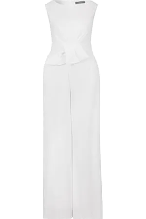 Vera Mont Damen Jumpsuit mit weitem Bein Rohweiß,34