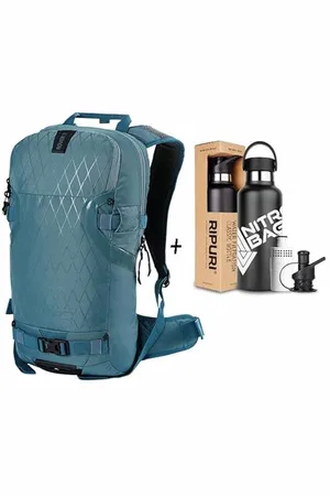 Nitro ROVER 14 SET mit Ripuri 600 ml Flasche & Filter, Snowboardrucksack Tourenrucksack Bikerucksack, 14L