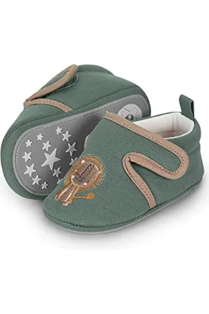 Sterntaler Baby Jungen Krabbelschuhe Baby Babykrabbelschuh Löwe - Krabbelschuhe Baby - mit rutschfester Sternensohle - , 18