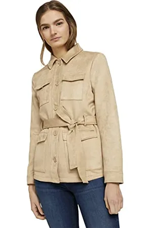 TOM TAILOR Damen 1024554 Fieldjacket Jacke, 26342-Hazelnut Beige, XS