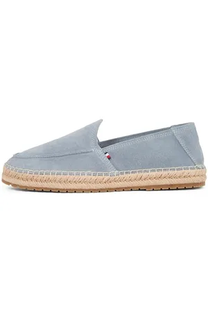 Tommy Hilfiger Herren Espadrilles Flex Loafer mit Logo, Grau (Overcast Grey), 42