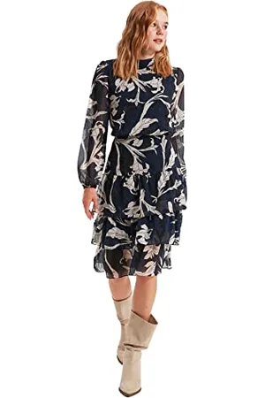 Trendyol Damen Marineblaues Kleid Cocktail Dress, , 42 EU