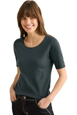 CECIL Damen B317515 T-Shirt in Unifarbe, , Small