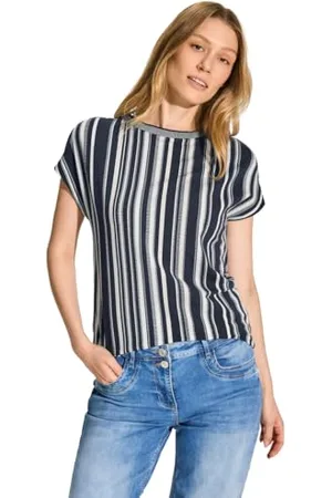 CECIL Damen B321785 Gestreiftes T-Shirt, , Medium