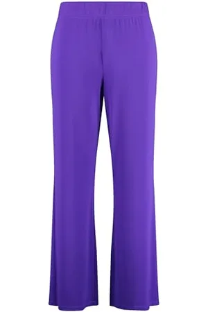 Samoon Damen Weite Hose aus feinem Slinky-Jersey unifarben reguläre Länge 50