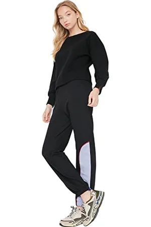 Trendyol Damen Herren Mittlerer Bund Standard Jogginghose Sweatpants, , M EU