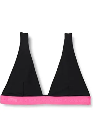 Karl Lagerfeld Damen Logo Gerippter Triangel BH XL