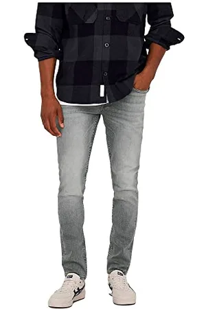 Only & Sons Herren Jeans ONSLOOM Slim Grey 3227 - Slim Fit - Grau - , Größe:28W / 30L, Farbvariante: 22023227