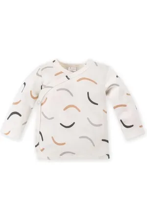 Pinókio Baby Jacket wrappedaround Long Sleeve Le Tigre, 100% Cotton Ecru Tiger Stripes, Boys Gr. 56-68 (56)