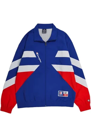 Champion Herren Legacy Retro Sport-Crinkle Wr and Soft Mesh Full Reißverschluss Sportjacke, , XXL