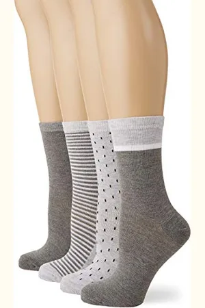 Dim Socken Eco Style Baumwolle Damen x4, Grey, One Size