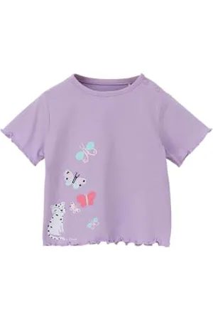 QS by s.Oliver T-Shirt mit Rollsaum Lavendel 62