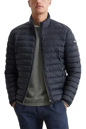 Marc O’ Polo Marc OߴPolo Herren Steppjacke mit Stehkragen leicht, Blau (Dark Navy), S