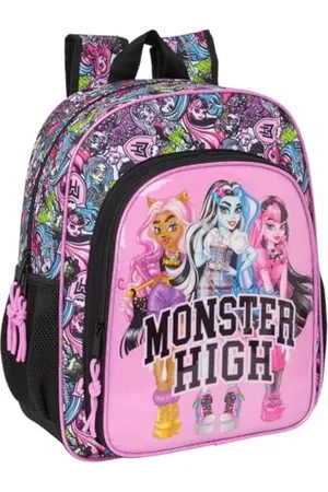 Safta MONSTER HIGH DRAMA - Schulrucksack Kinder, anpassbar an Trolley, ideal für Schulkinder, bequem und vielseitig, Qualität und Widerstandsfähigkeit, 32 x 12 x 38 cm, , M, Casual