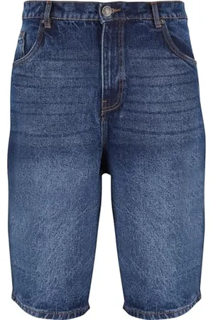 Urban classics Herren Shorts 90`s Heavy Denim Shorts, Jeans-Shorts für Männer, Weites Bein, 3/4 Länge, , 28