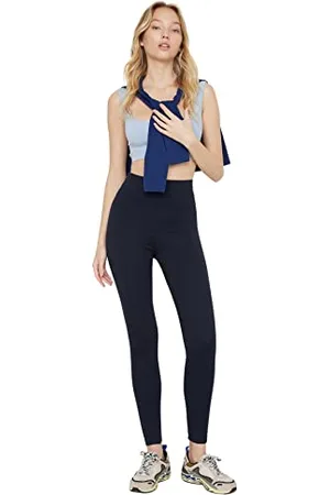 Trendyol Damen Hohe Taille Roller Gestrickte Strumpfhosen Leggings, , S EU