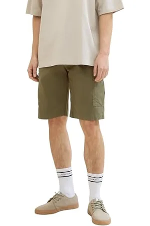 TOM TAILOR Herren Relaxed Fit Cargo Bermuda Shorts, Dusty Olive Green, M