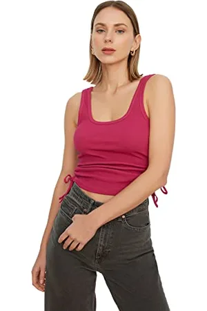 Trendyol Damen Shrink the Detailed Flyillat Knitted Athlete T Shirt, , M EU