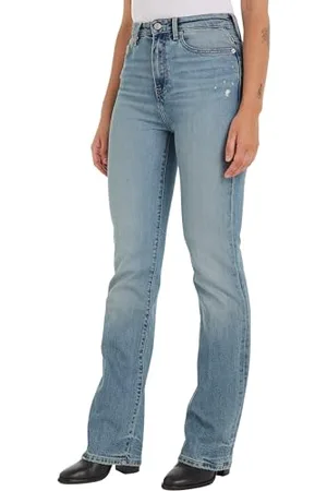 Tommy Hilfiger Damen Jeans Bootcut High Waist, Blau (Ash), 36W/30L