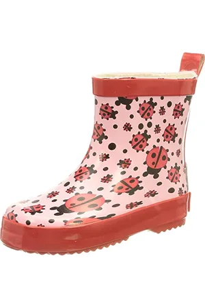 Playshoes Mädchen Gummistiefel Nieder Schlupfstiefel, Rosa, 21 EU