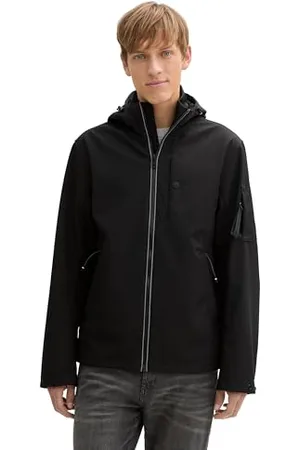 TOM TAILOR Hybrid Lightweight Steppjacke mit Kapuze im Stehkragen, smokey olive green, XS