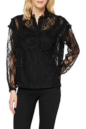Herrlicher Damen Camellia Lace Bluse, , M