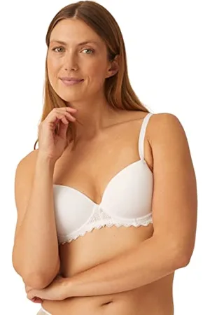 NATURANA Damen Padded Underwired Bra 7671 Gepolsterter BH, White, 85B
