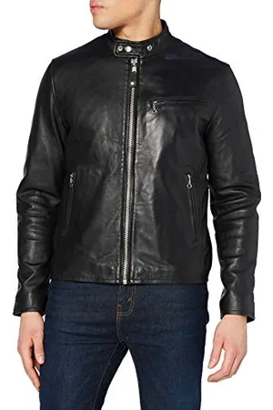 Schott NYC Herren Blouson Jacke, Gr. Large, schwarz