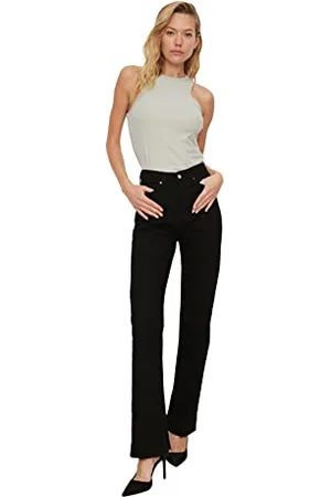 Trendyol Damen Rip High Waist Slim Flare Jeans, , 38 EU