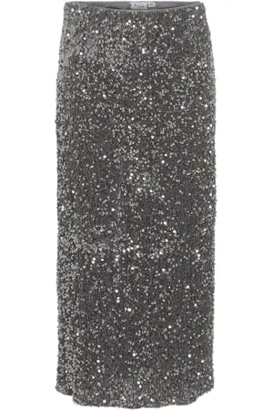 VILA Damen Vifaith Hw Midi Sequin Skirt/Vol, ,XL