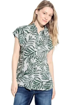 CECIL Damen Leinenbluse mit Print , XXL