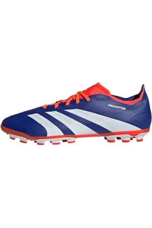 adidas Unisex Predator League 2G/3G Football Boots Artificial Grass Fußballschuhe, Lucid Blue/Cloud White/Solar Red, 46 EU