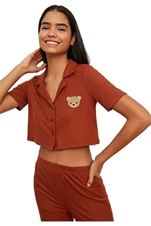 Trendyol Damen Camisole Knitted Pajama Set, , L EU